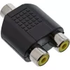 Audio adapteris, 3,5 mm ligzda, mono, mātīte / 2x RCA mātīte InLine 99338