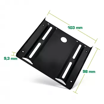 InLine HDD/SSD montāžas rāmis, 2,5 collu uz 3,5 collu, ar skrūvēm, melns