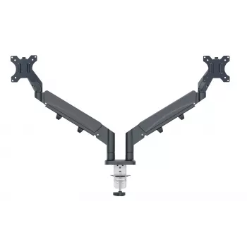 Leitz Ergo Space Saving Dual Monitor Arm, 9 kg, 43,2 cm (17 collas), 81,3 cm (32 collas), 75 x 100 mm, augstuma regulēšana, pelēks