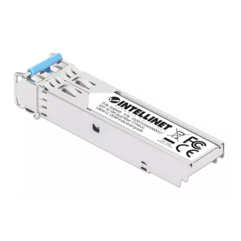 Intellinet Industrial Gigabit Fiber SFP Optical raiduztvērējs Module 1000Base-LX Single-Mode 10 km Sudraba