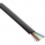 Modular kabelis InLine 68818 8 Wire Ribbon kabelis 100m Ring Melns