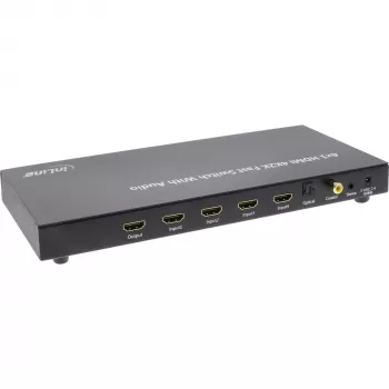 InLine 4×1 HDMI 4K pārslēgs ar audio