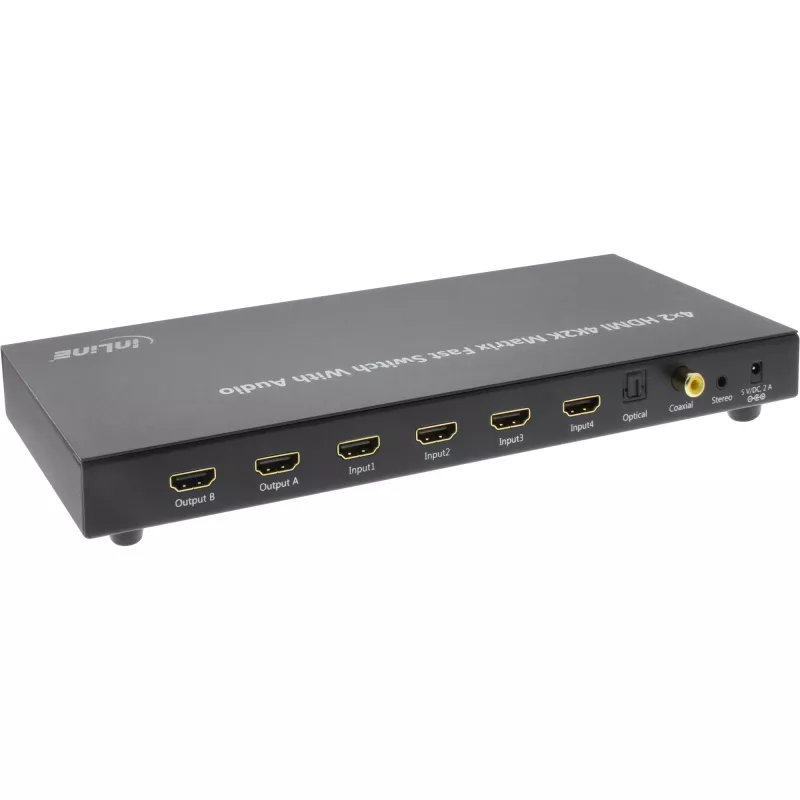 InLine HDMI Matricas Slēdzis, 4K2K, 4 ieejas uz 2 izejām