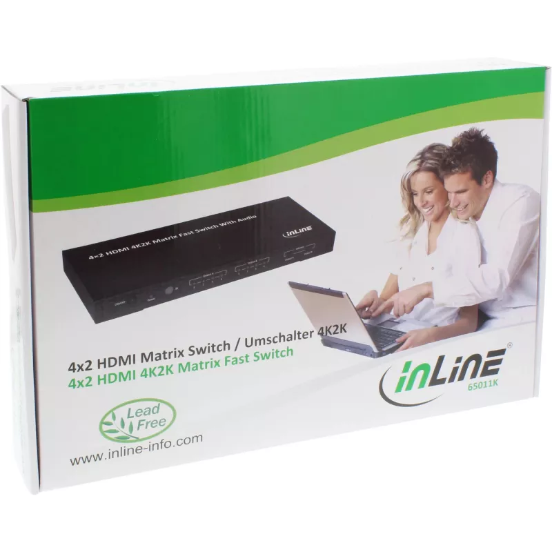 InLine HDMI Matricas Slēdzis, 4K2K, 4 ieejas uz 2 izejām
