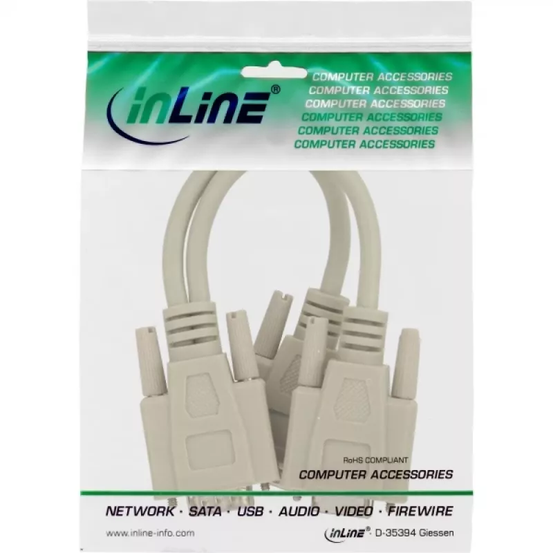 InLine VGA Y-kabelis HD15 vīr. / 2x HD15 siev. 0,2 m