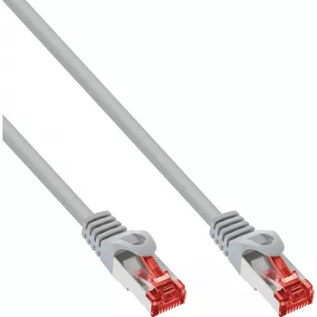 InLine komutācijas kabelis S/FTP PiMF Cat.6 250MHz varš halogēnu nesaturošs pelēks 10m