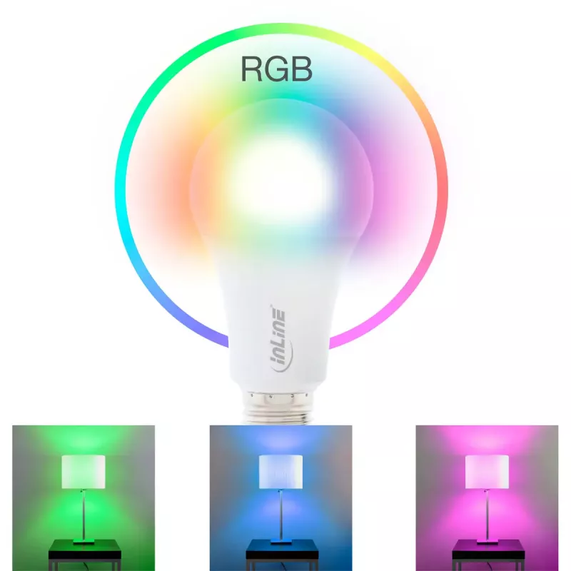 InLine SmartHome LED spuldze RGB E27, 900LM