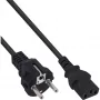 InLine 35 gab. iepakojums Bulk-Pack strāvas kabelis, CEE 7/7 taisns / 3 kontaktu IEC C13