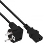 InLine 25gab. Bulk-Pack strāvas kabelis, CEE7/7 leņķveida / 3 kontaktu IEC C13 3m