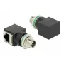 Tīkla adapteris DeLOCK M12 8 kontaktu X-kodēts vīr. uz RJ45 ligzdu