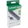 InLine USB 2.0 4-portu centrmezgls, USB-A spraudnis uz 4x USB-A sievišķo, kabelis 15 cm