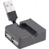 InLine USB 2.0 4 portu centrmezgls, USB-A vīr. uz 4x USB-A siev., kabelis 4 cm