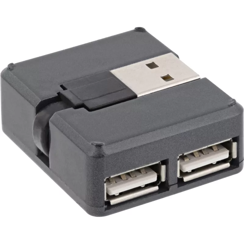 InLine USB 2.0 4 portu centrmezgls, USB-A vīr. uz 4x USB-A siev., kabelis 4 cm