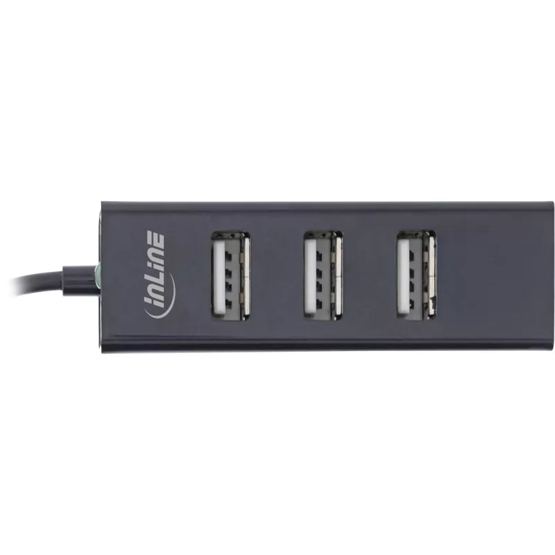 InLine USB 2.0 4 portu centrmezgls, USB-C vīr. uz 4× USB-A ligzda, kabelis 15 cm