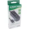 InLine USB 2.0 4 portu centrmezgls, USB-C vīr. uz 4× USB-A ligzda, kabelis 15 cm