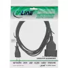 InLine Euro Type C Plug Power Extension tēviņš/mātīte, melns, 5m
