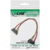 InLine SATA datu un barošanas kabelis SATA 6Gb/s vīrišķais / sievišķais 0.30m