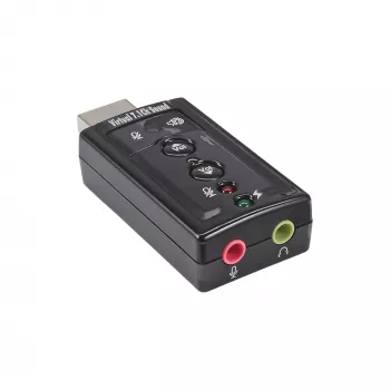 USB skaņas karte InLine 33051C ar virtuālo 7.1 telpisko skaņu