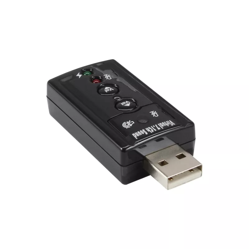 USB skaņas karte InLine 33051C ar virtuālo 7.1 telpisko skaņu