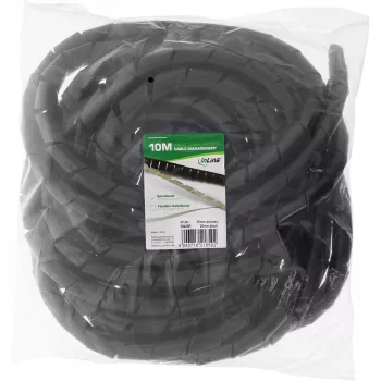 Spirālveida kabeļu aptinums InLine 10 m, melns, 25 mm diametrs