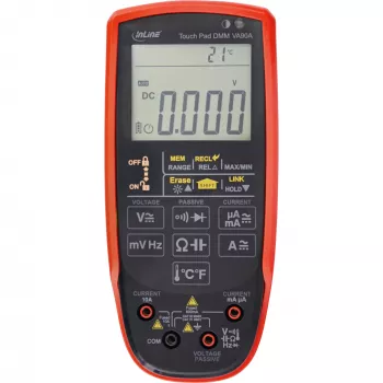 Multimetrs InLine 43127 ar skārienjutīgu paneli, izgaismotu LED displeju 62 x 50 mm, CAT III/CAT IV, AA bateriju