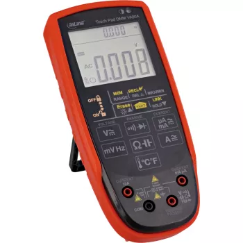 Multimetrs InLine 43127 ar skārienjutīgu paneli, izgaismotu LED displeju 62 x 50 mm, CAT III/CAT IV, AA bateriju