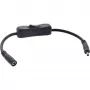 InLine līdzstrāvas kabelis ar slēdzi, DC vīrišķais/sievišķais 3,5x1,35 mm, AWG 18, melns, 0,20 m