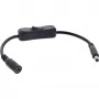 InLine līdzstrāvas kabelis ar slēdzi, DC vīrišķais/sieviešu 5,5x2,1mm, AWG 18, melns, 0,20m