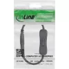InLine līdzstrāvas kabelis ar slēdzi, DC vīrišķais/sieviešu 5,5x2,1mm, AWG 18, melns, 0,20m