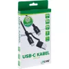 InLine 2-in-1 USB-C kabelis + USB-A adapteris, USB 2.0, 100W, TPE, melns, 1m