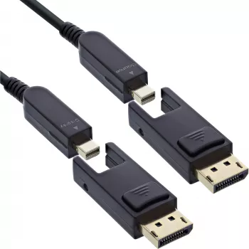InLine 17210O DisplayPort kabelis 10 m Mini DisplayPort / DisplayPort Melns