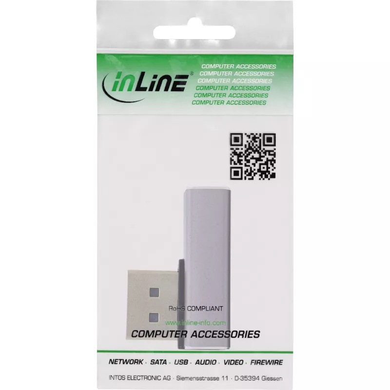 DisplayPort dzimuma mainītājs InLine 17291I pelēks melns zelta pārklājums