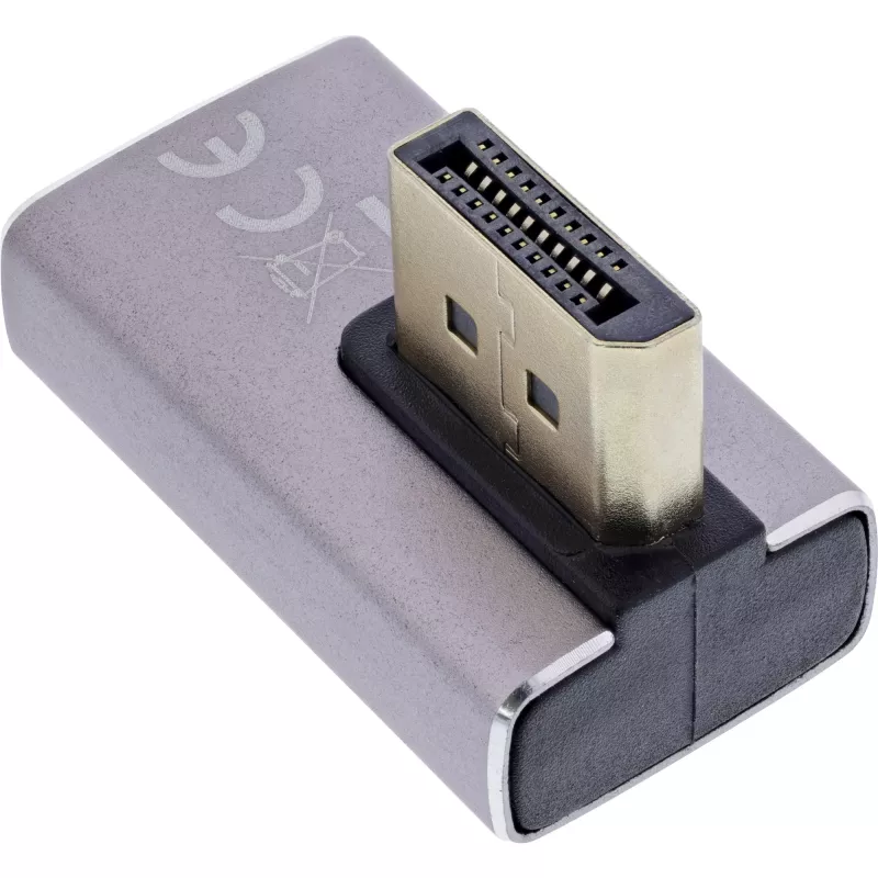 DisplayPort dzimuma pārveidotājs InLine 17291H pelēks/melns ar zeltītiem kontaktiem
