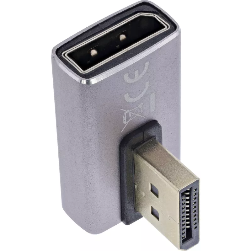 DisplayPort dzimuma pārveidotājs InLine 17291H pelēks/melns ar zeltītiem kontaktiem