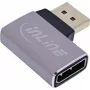 InLine 17291D kabeļa savienotāja pārveidotājs DisplayPort pelēks, melns