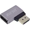 InLine 17291D kabeļa savienotāja pārveidotājs DisplayPort pelēks, melns