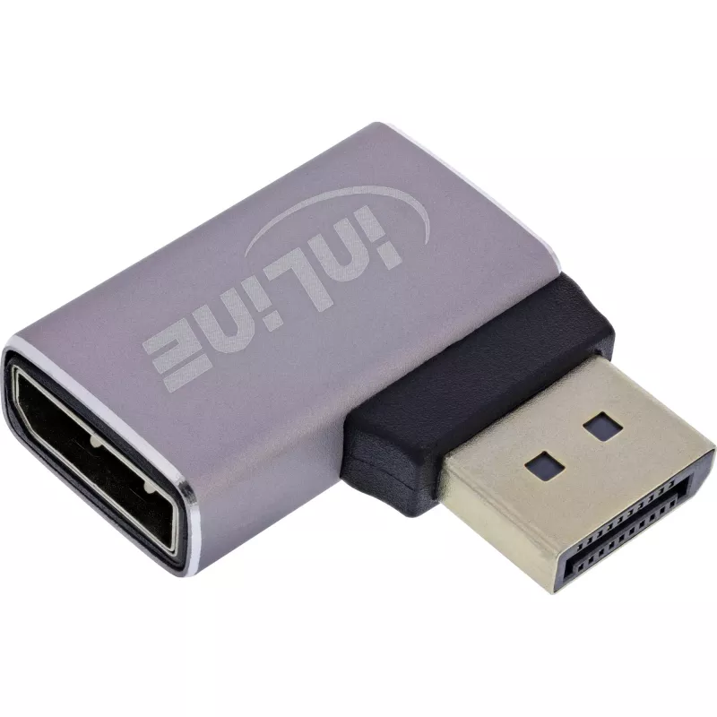 InLine 17291D kabeļa savienotāja pārveidotājs DisplayPort pelēks, melns