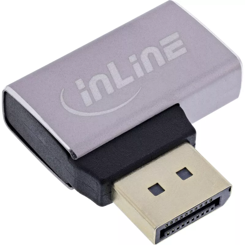 InLine 17291E kabeļa savienotāja adapteris DisplayPort pelēks, melns