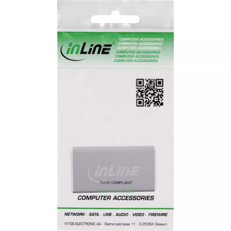 DisplayPort dzimuma pārveidotājs InLine 17291A pelēks zelta pārklājums