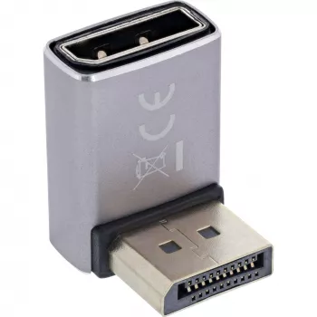 InLine 17291F kabeļa savienotāja pārveidotājs DisplayPort uz Mini DisplayPort pelēks melns