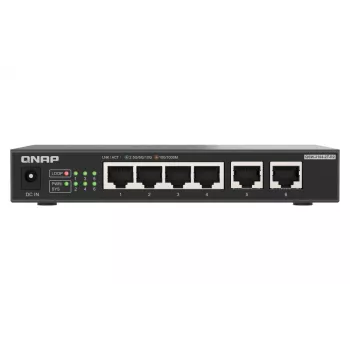 QNAP QSW-2104-2T-R2 tīkla komutators nevadāms 10G Ethernet (100/1000/10000) galda melns