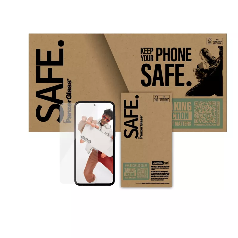 PanzerGlass SAFE. by ® ekrāna aizsargs Samsung Galaxy A56 5G | Ultra-Wide Fit