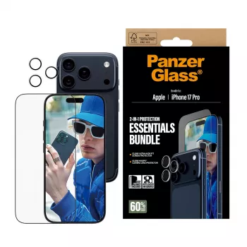 PanzerGlass 2-in-1 Essentials komplekts iPhone 17 Pro Pret skrāpējumiem Triecienizturīgs