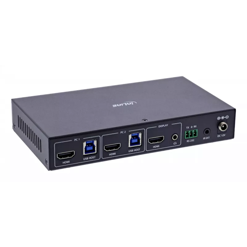 InLine 57885C KVM slēdzis Rack stiprinājums Melns