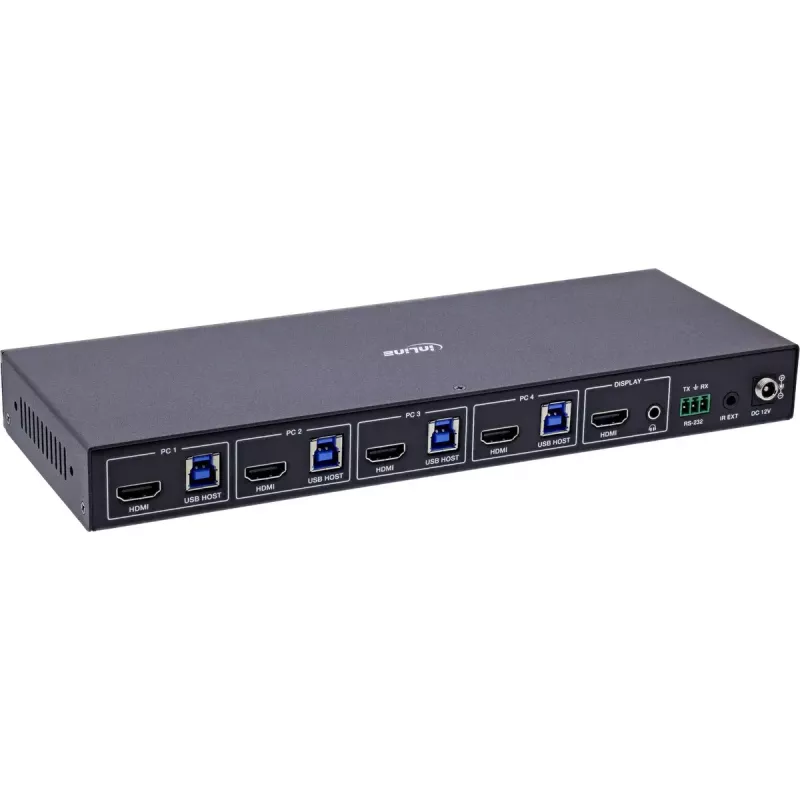 InLine 57885D KVM slēdzis Rack montāža Melns