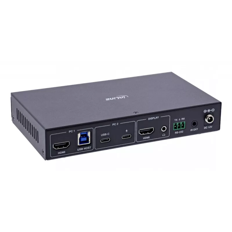 InLine 57885E KVM slēdzis, stiprināms statīvā, melns