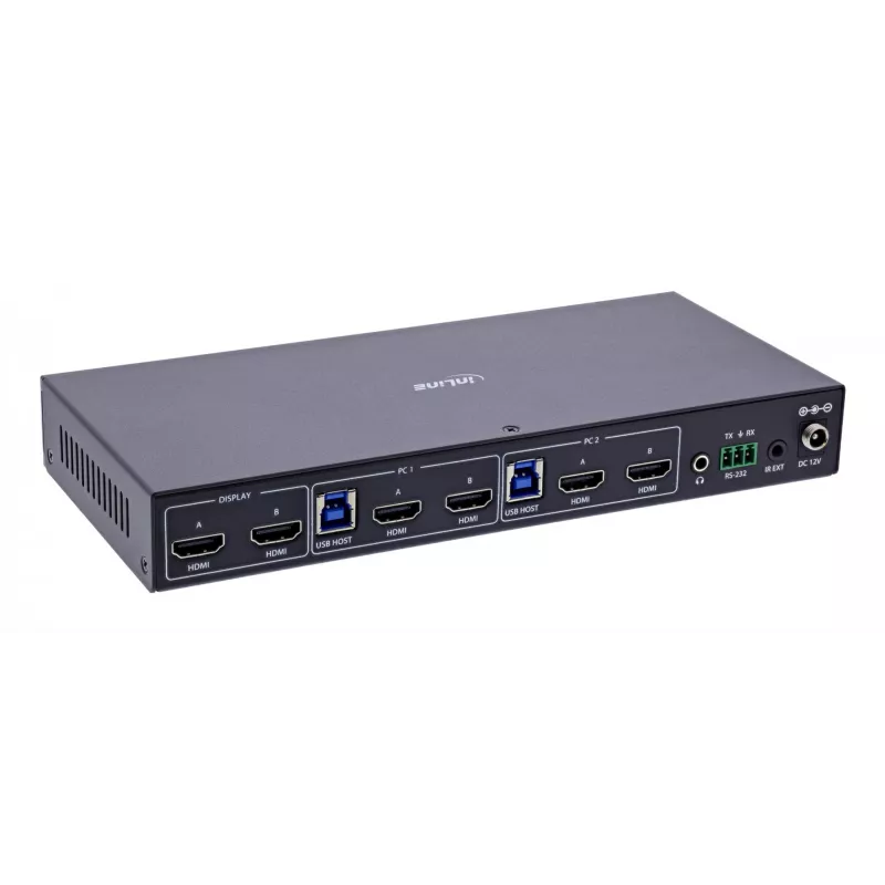 InLine 57885H KVM slēdzis, stiprināms statīvā, melns