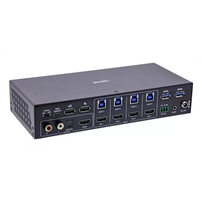 InLine 57885I KVM slēdzis, stiprināms statīvā, melns