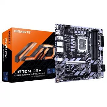 Gigabyte Q870M D3H mātesplate, LGA1851, Micro ATX, Q870