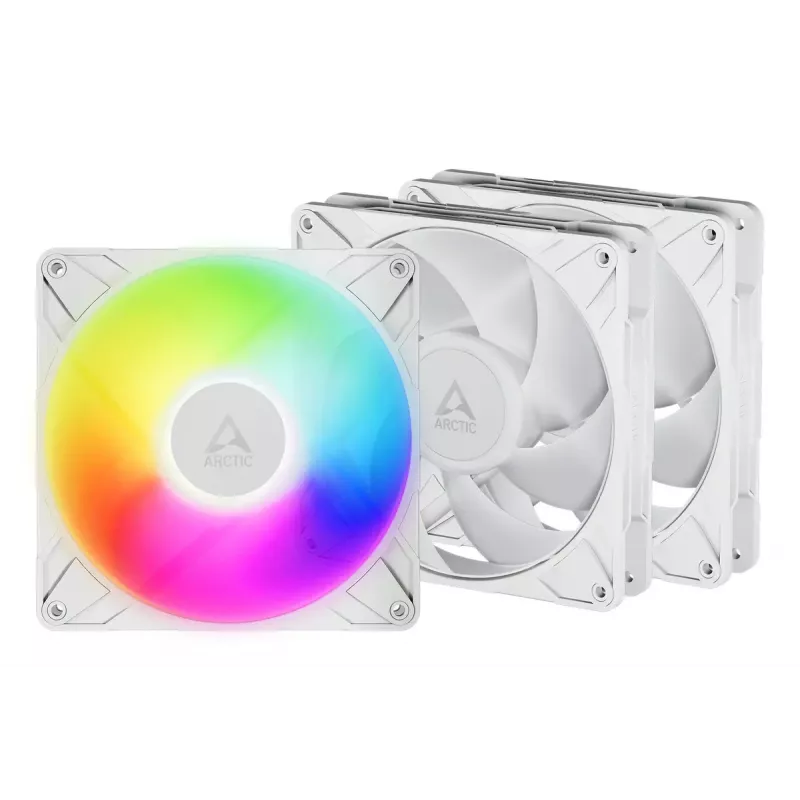 ARCTIC Freezer P14 Pro A-RGB (Balts) - 3 iepakojums 140 mm A-RGB PWM ventilators ar kabeļa sadalītāju